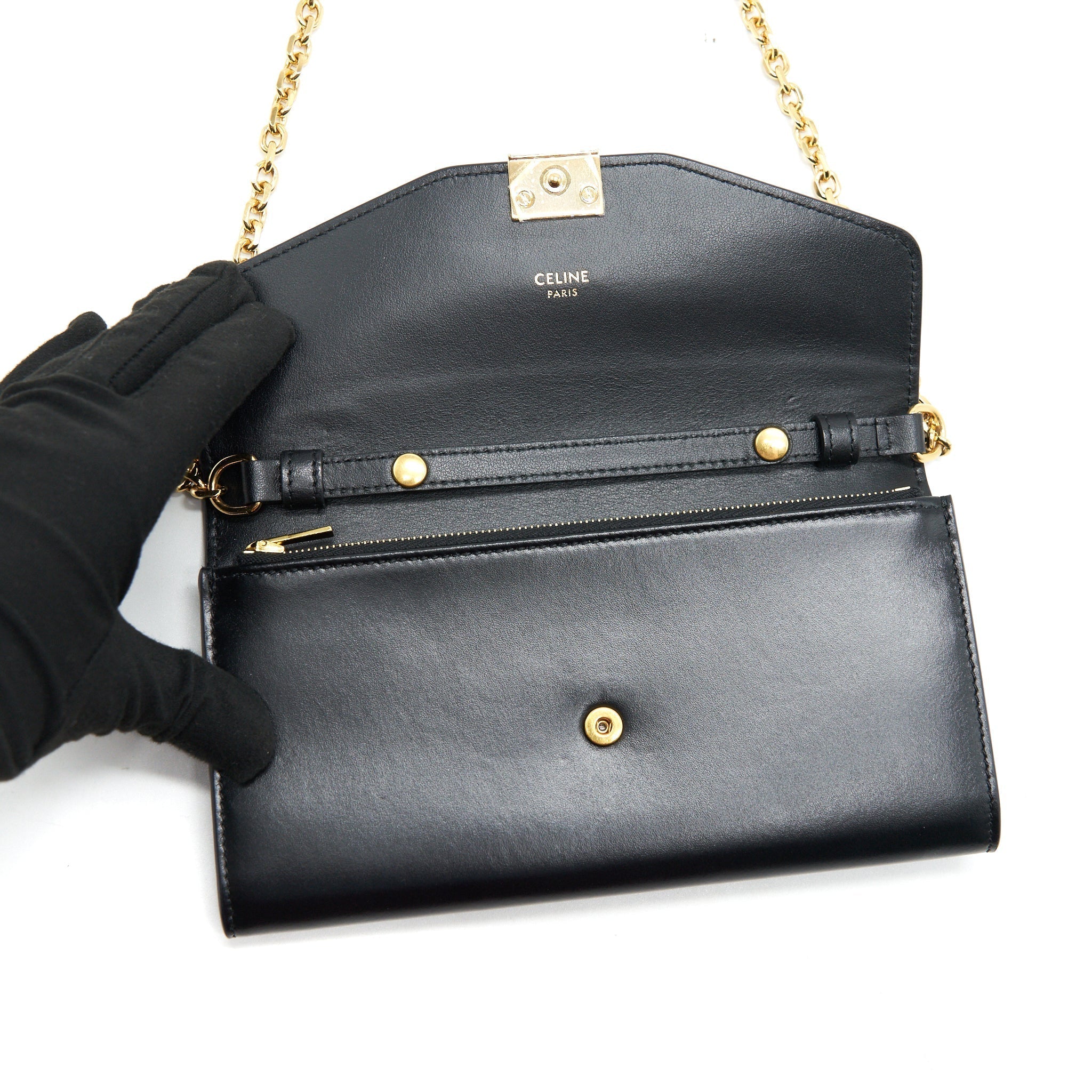 celine-calfskin-c-wallet-on-chain-bag-black-ghw