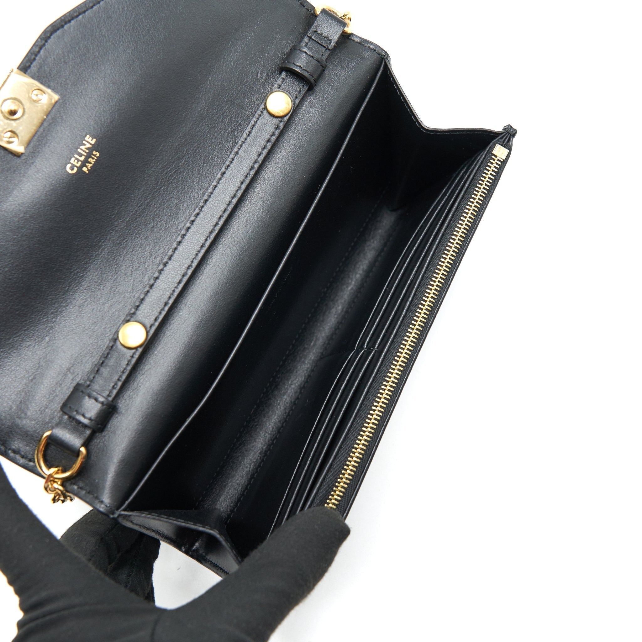 celine-calfskin-c-wallet-on-chain-bag-black-ghw