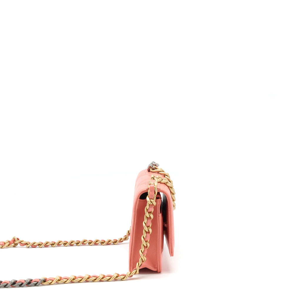 chanel-19-wallet-on-chain-goatskin-pink-with-gold-and-silver-hardware