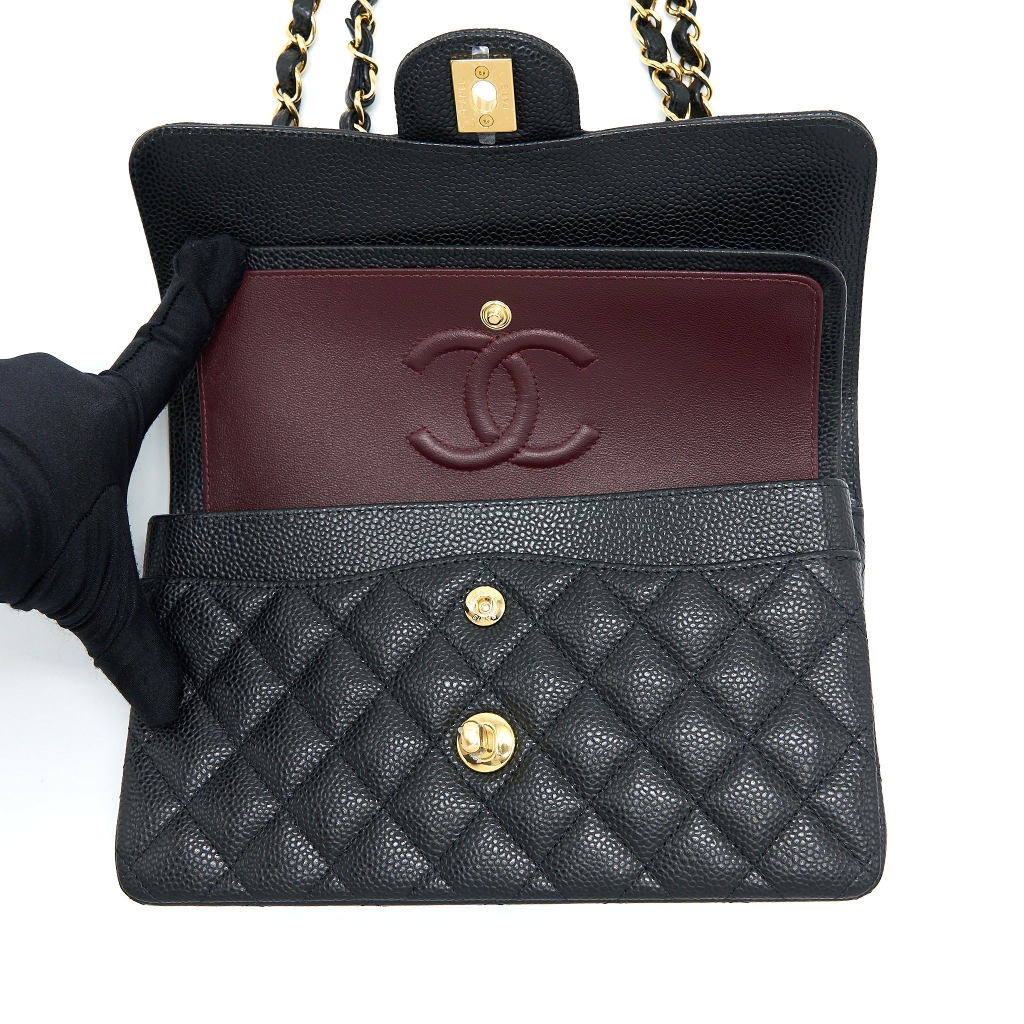 chanel-small-classic-double-flap-bag-caviar-black-ghw-microchip-7