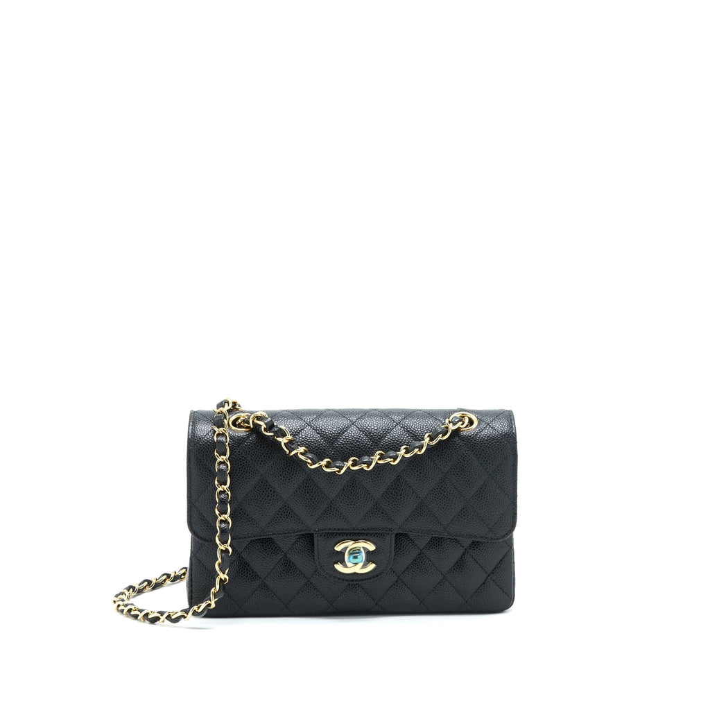 chanel-small-classic-double-flap-caviar-black-ghw-microchip
