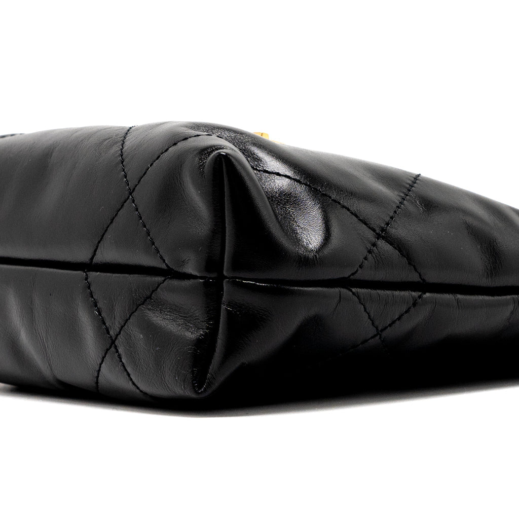 copy-of-chanel-23s-mini-22-bag-shiny-calfskin-black-brushed-ghw-microchip