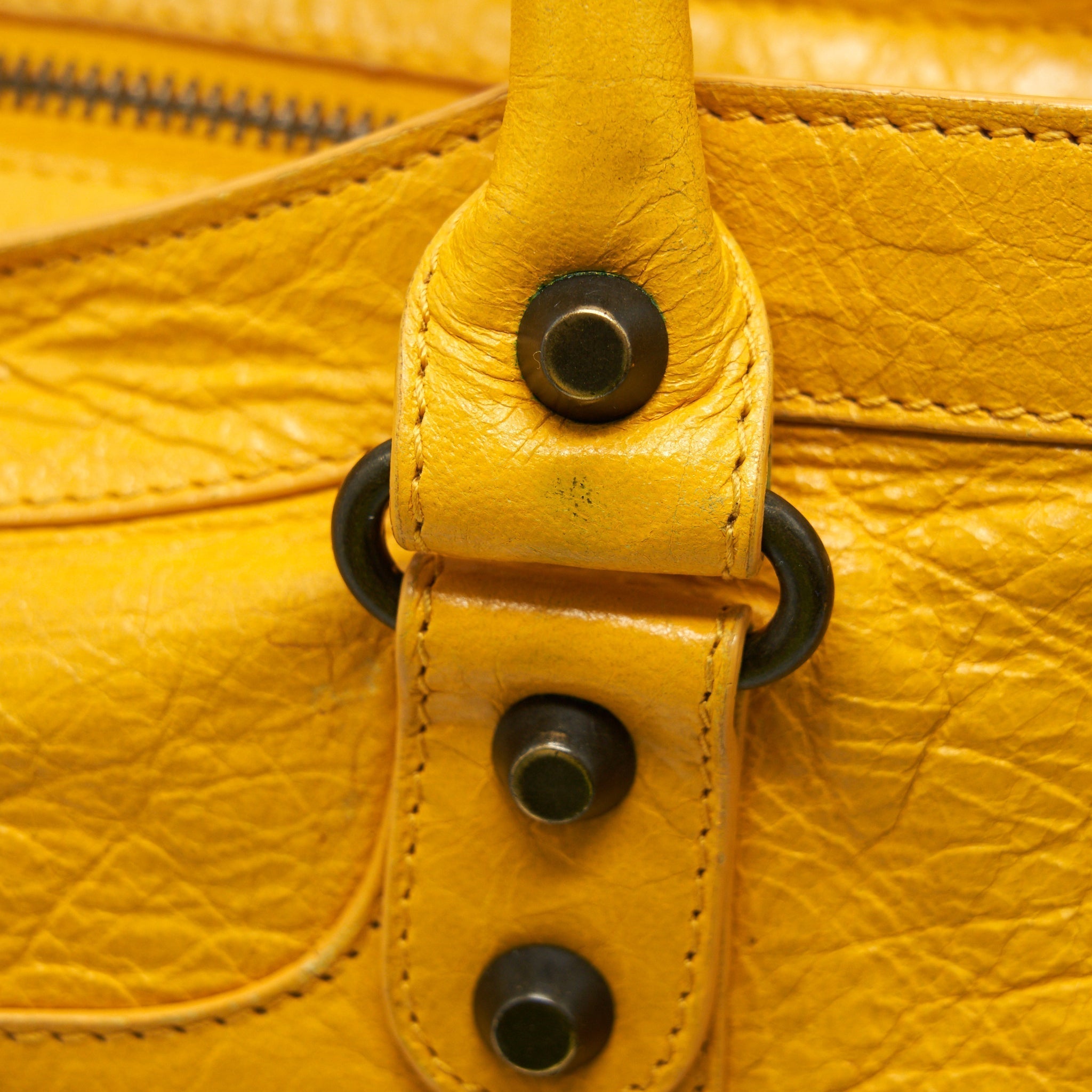 balenciaga-classic-city-bag-yellow-ruthenium-hardware