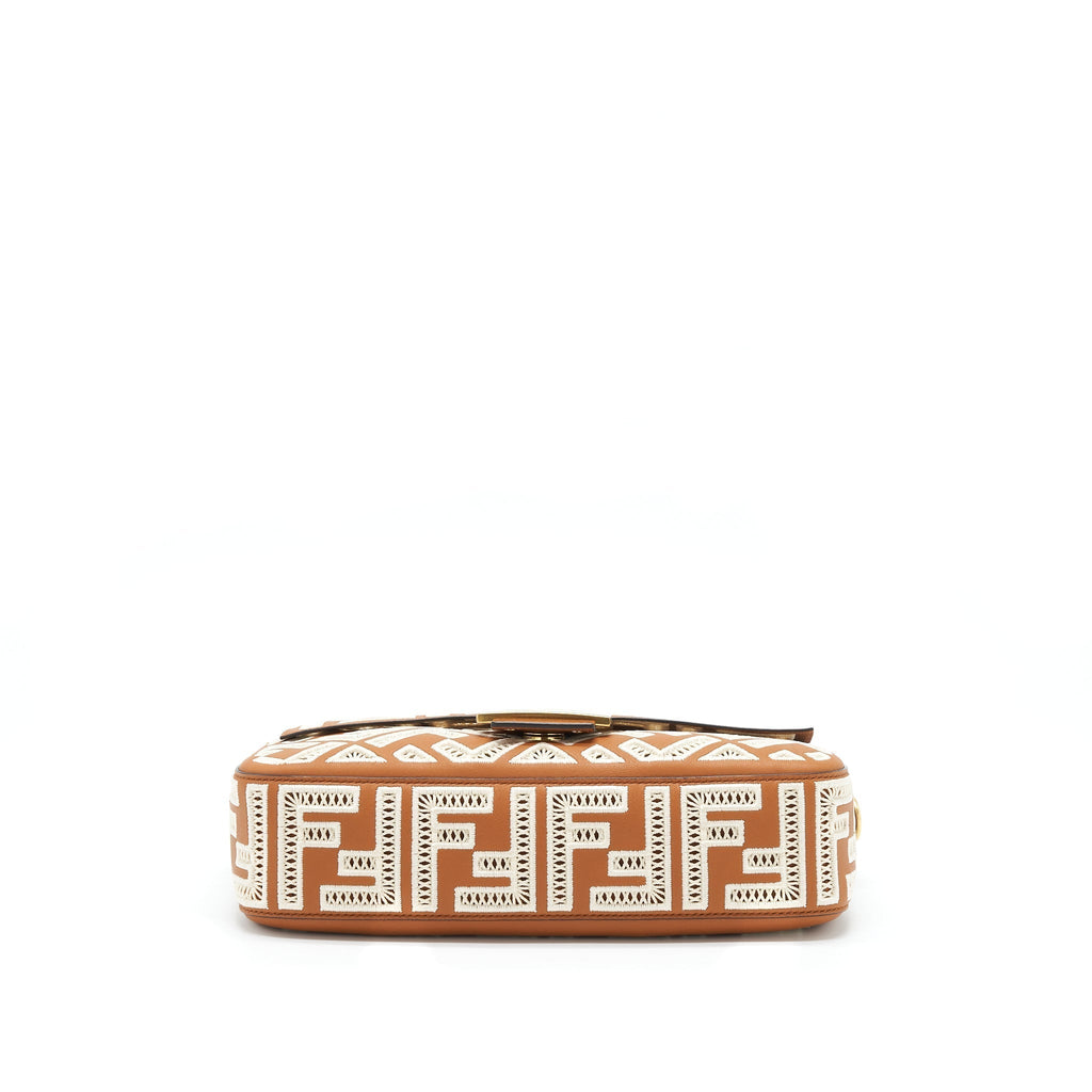 fendi-baguette-calfskin-brown-and-white-ghw