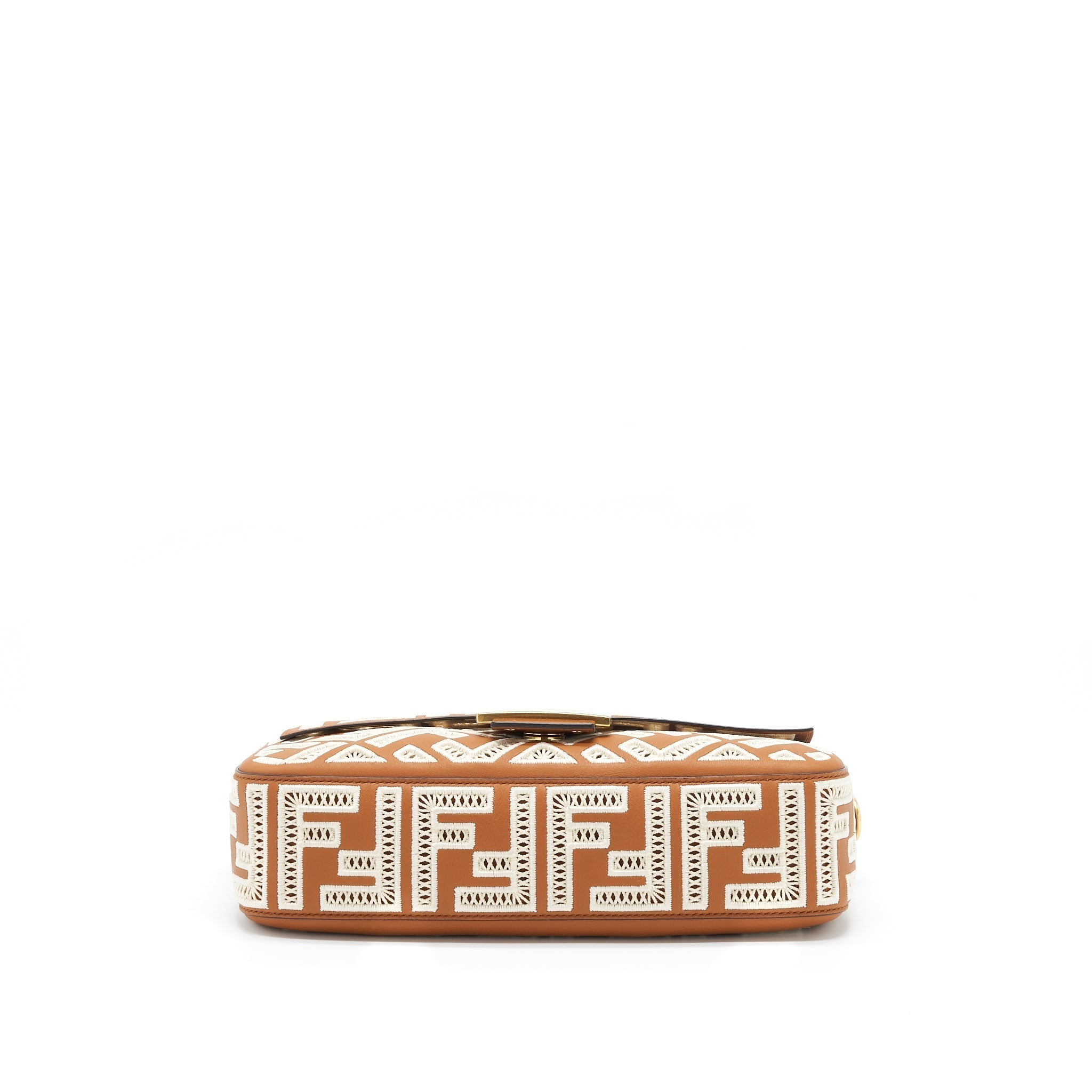 fendi-baguette-calfskin-brown-and-white-ghw