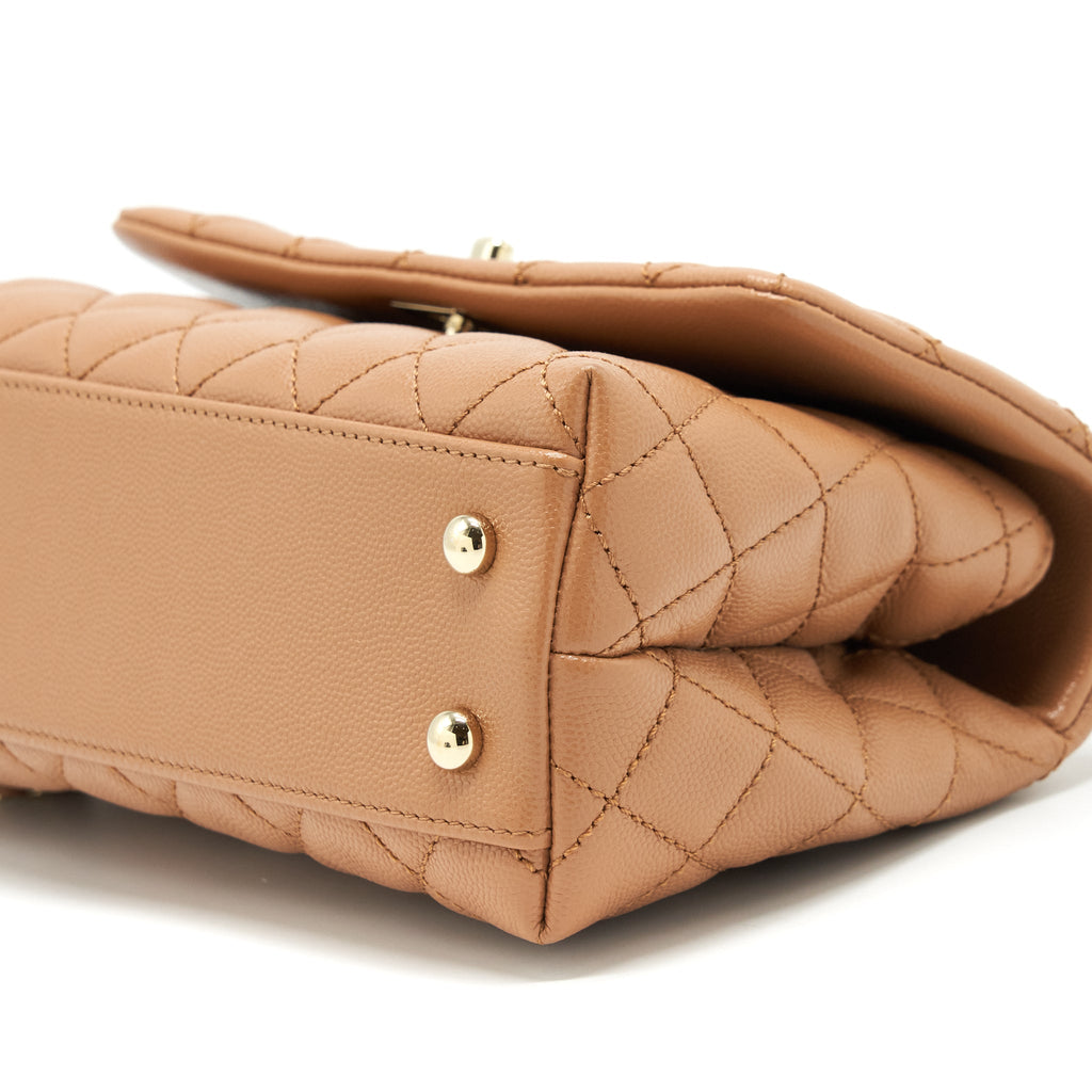 chanel-21p-small-coco-handle-caviar-nb356-caramel-lghw