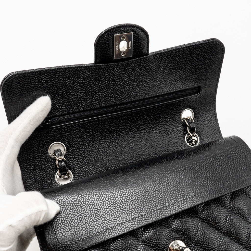 chanel-small-classic-double-flap-bag-caviar-black-shw