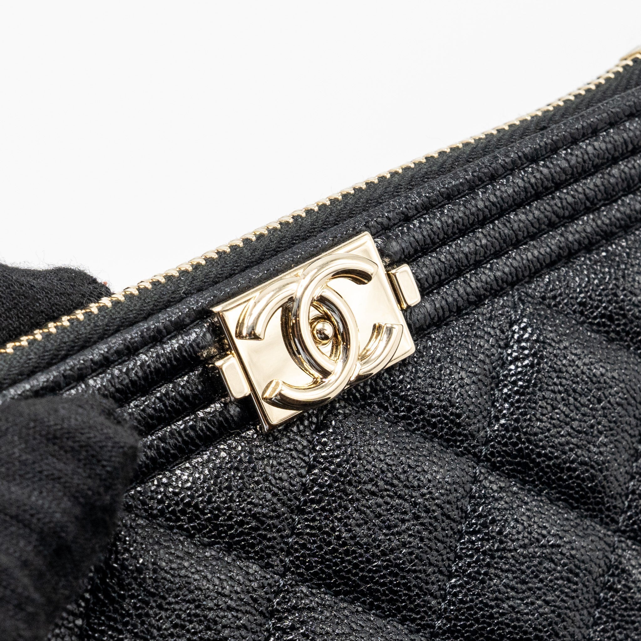 chanel-small-boy-zip-pouch-shiny-grained-calfskin-black-ghw-copy