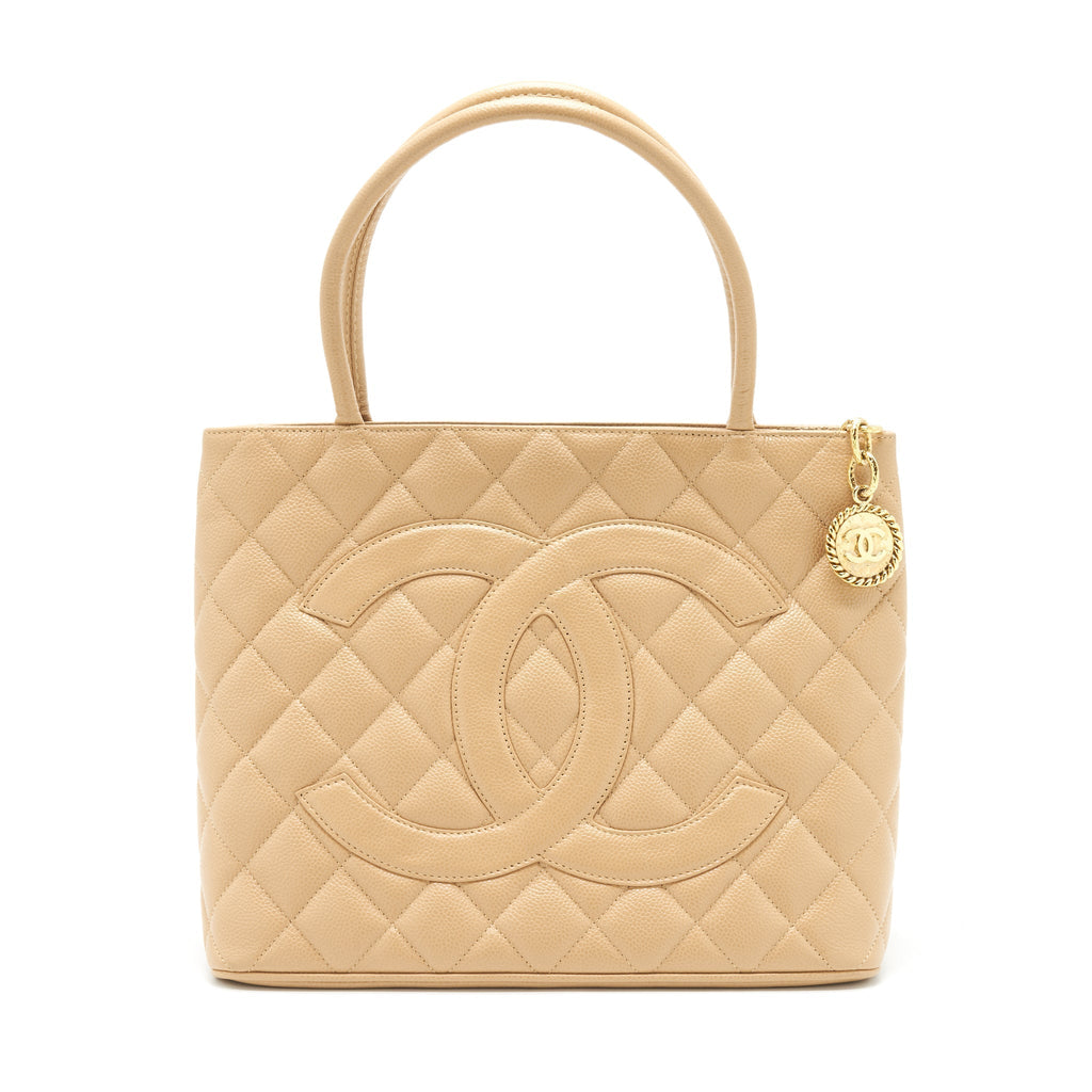 chanel-vintage-medallion-tote-bag-caviar-beige-ghw