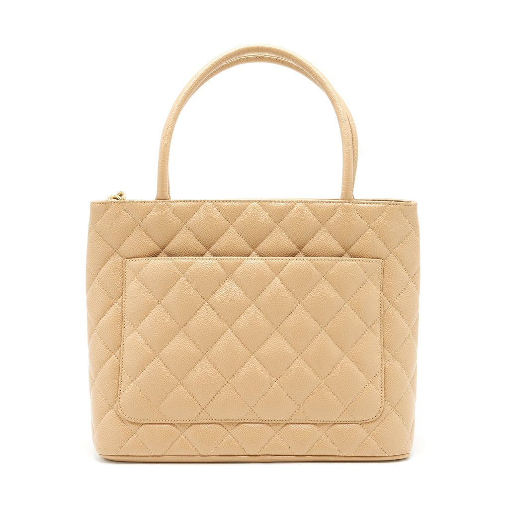 chanel-vintage-medallion-tote-bag-caviar-beige-ghw
