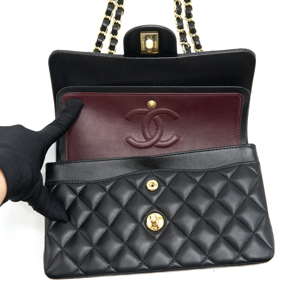 chanel-small-classic-double-flap-bag-lambskin-black-ghw