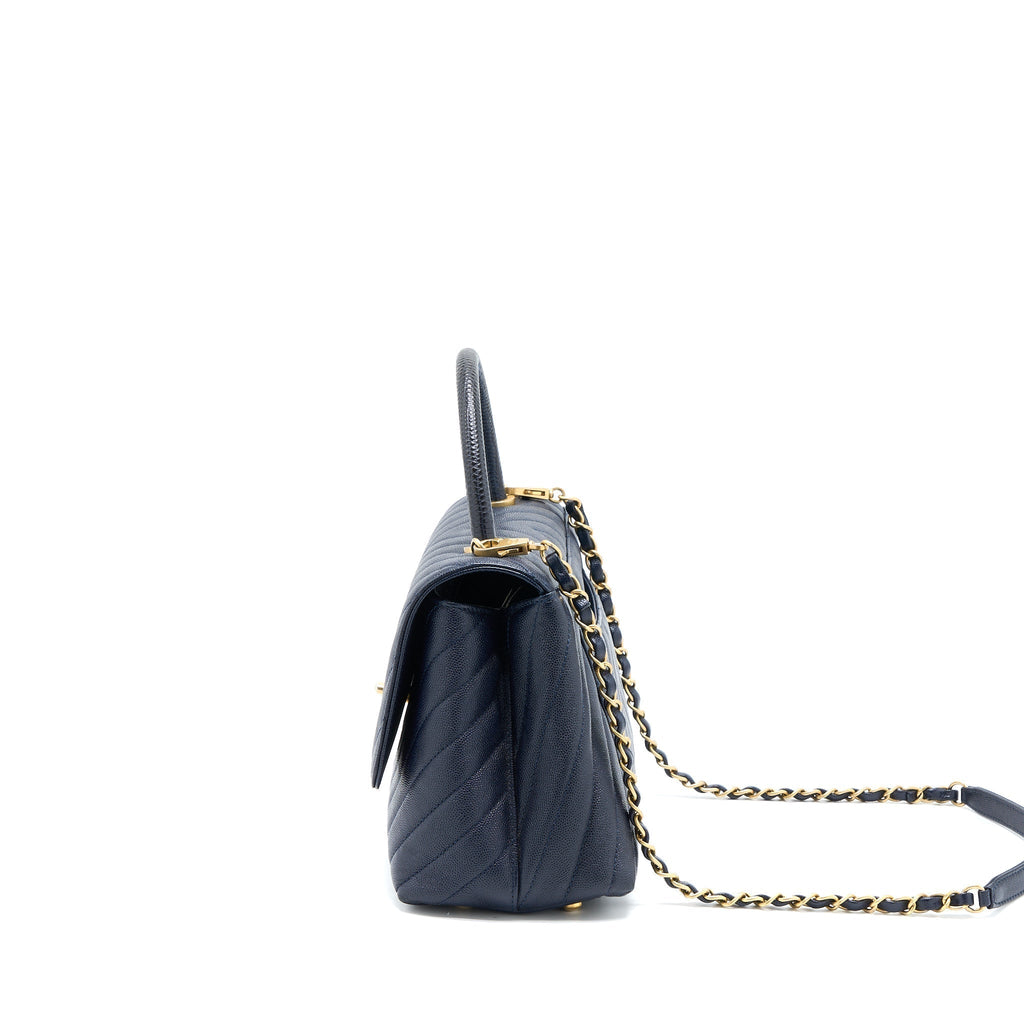 chanel-medium-chevron-coco-handle-bag-caviar-with-lizard-handle-navy-brushed-ghw