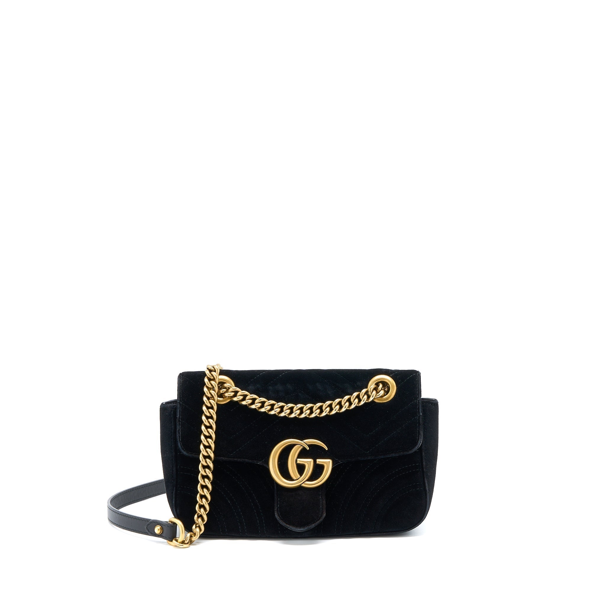 gucci-mini-marmont-velvet-black-ghw