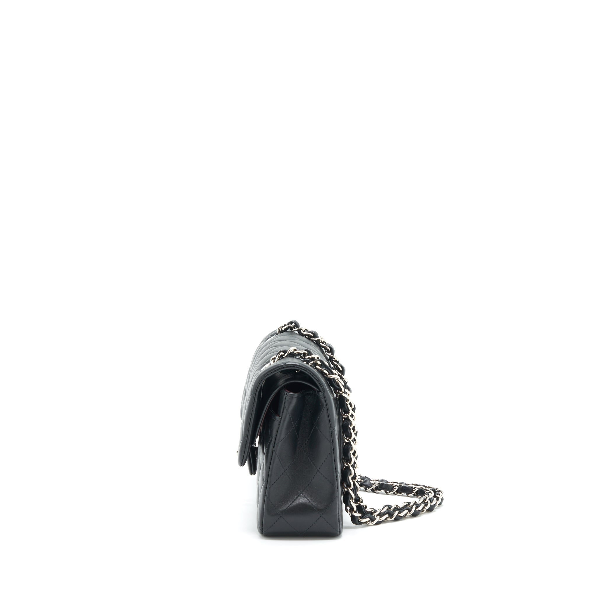 chanel-small-classic-double-flap-bag-lambskin-black-shw