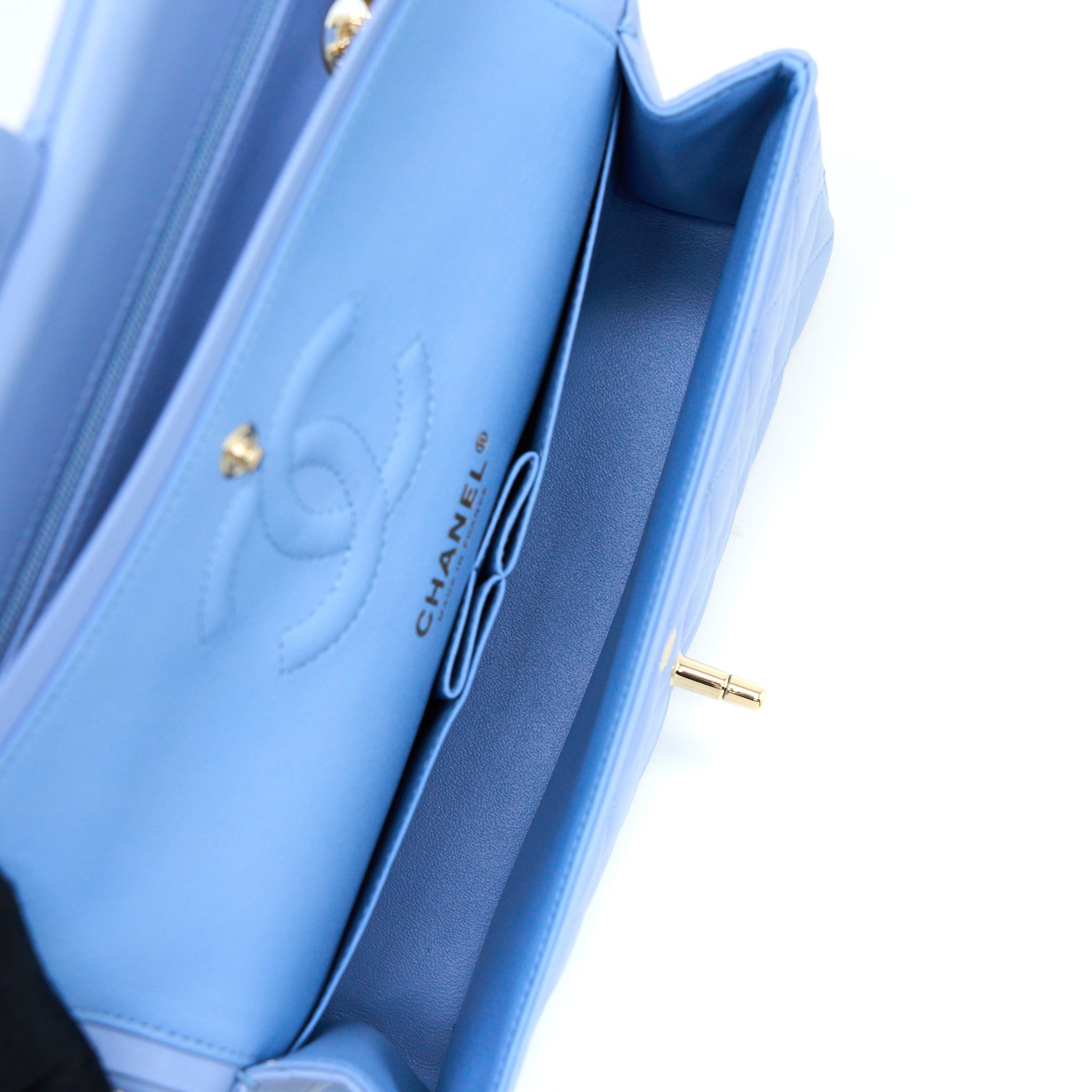 chanel-small-classic-double-flap-bag-lambskin-blue-lghw