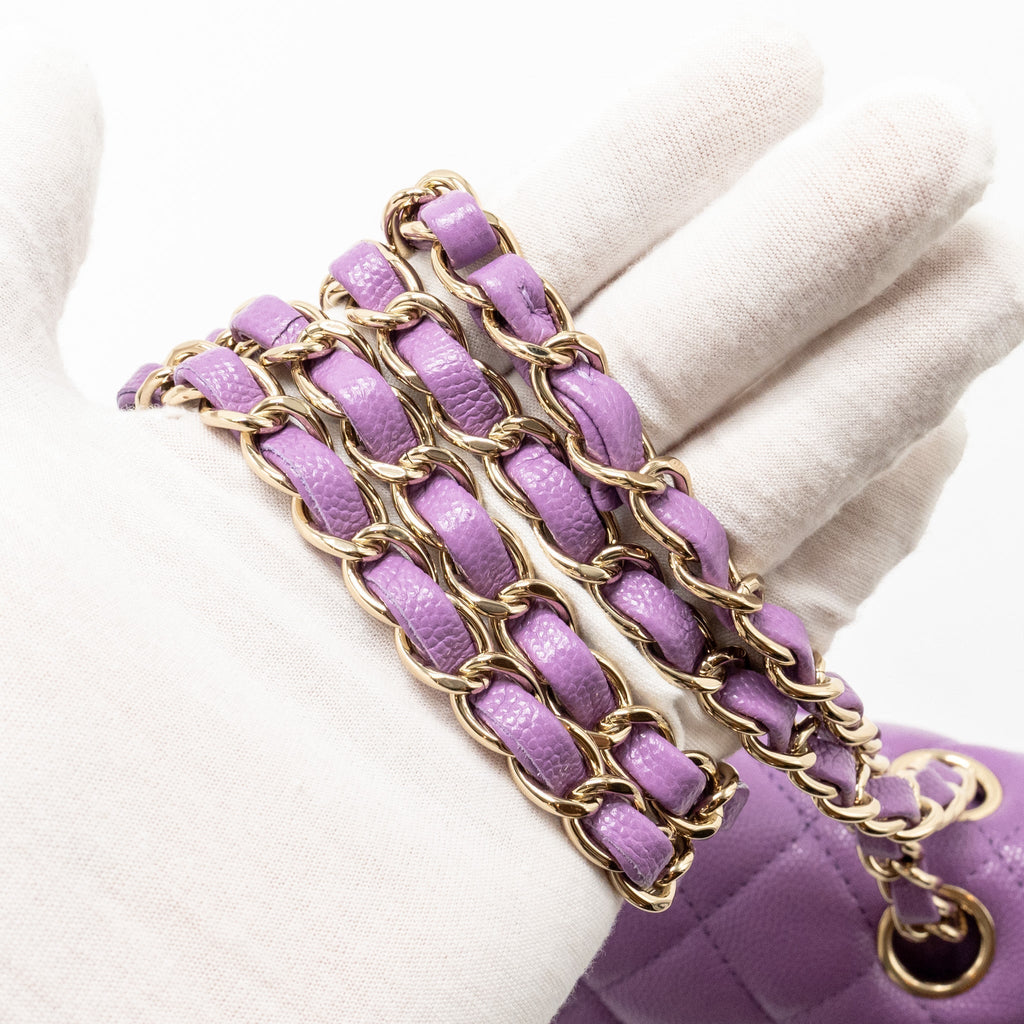 chanel-medium-classic-double-flap-bag-caviar-purple-lghw-microchip