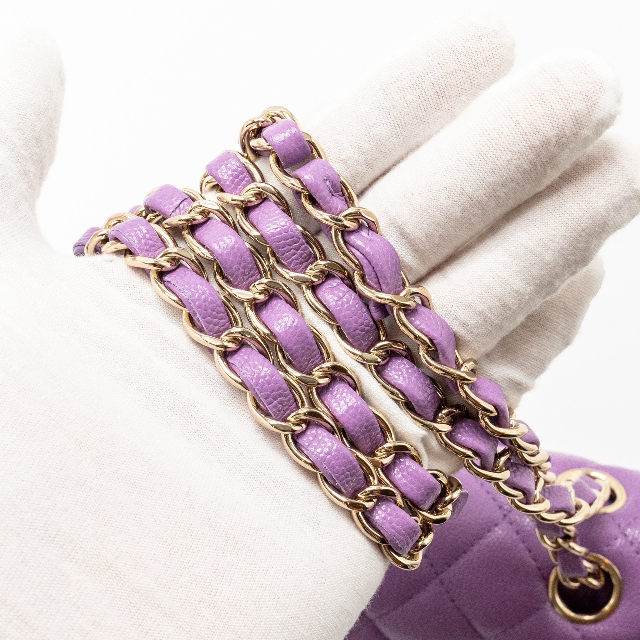 chanel-medium-classic-double-flap-bag-caviar-purple-lghw-microchip