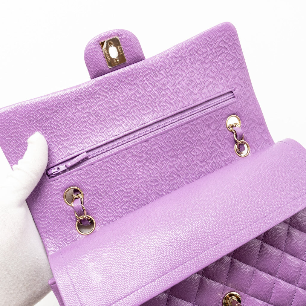 chanel-medium-classic-double-flap-bag-caviar-purple-lghw-microchip