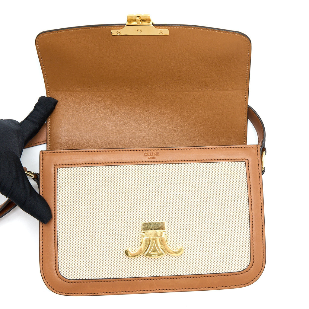 celine-medium-triomphe-bag-in-textile-natural-calfskin-ghw