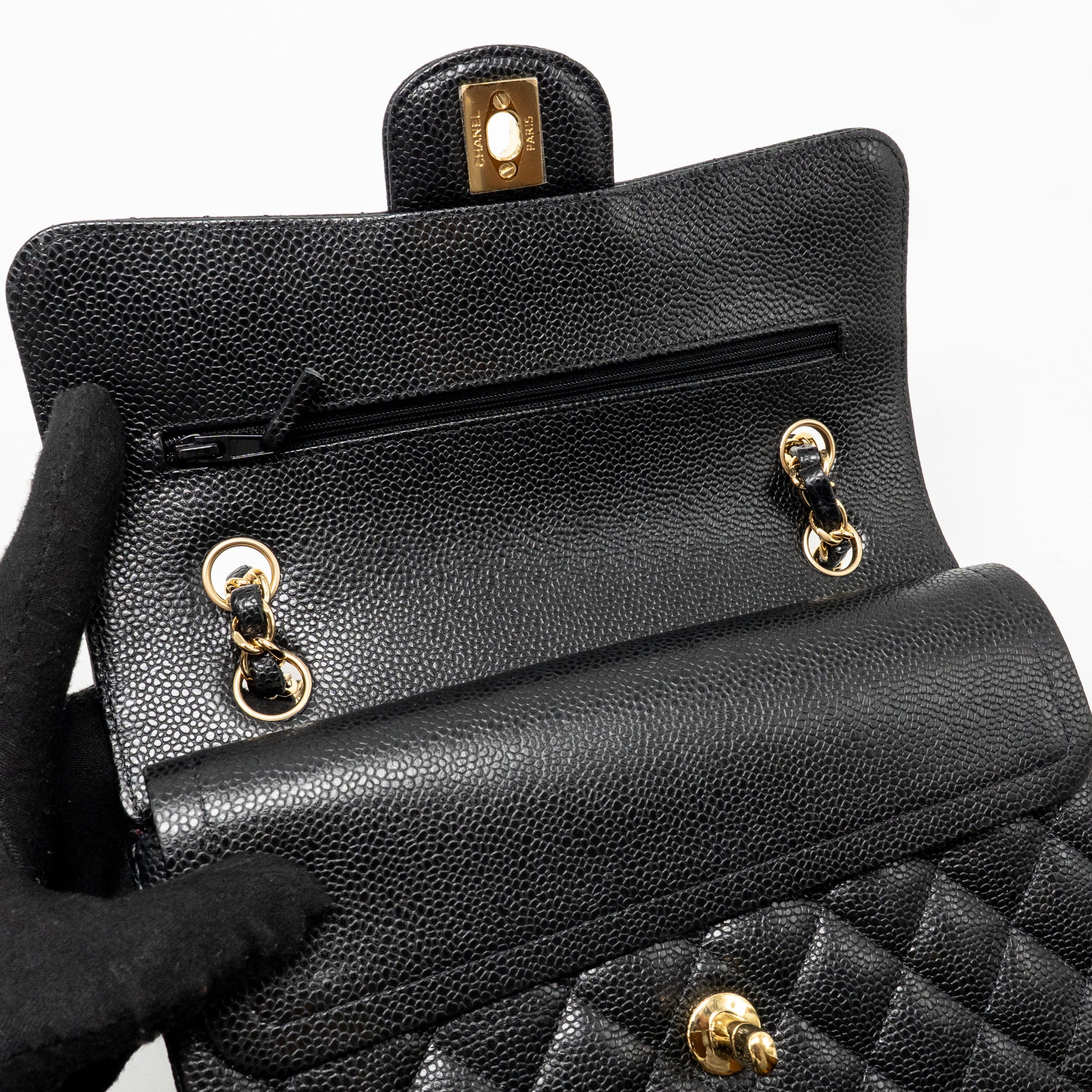 chanel-small-classic-double-flap-bag-caviar-black-ghw-microchip-15