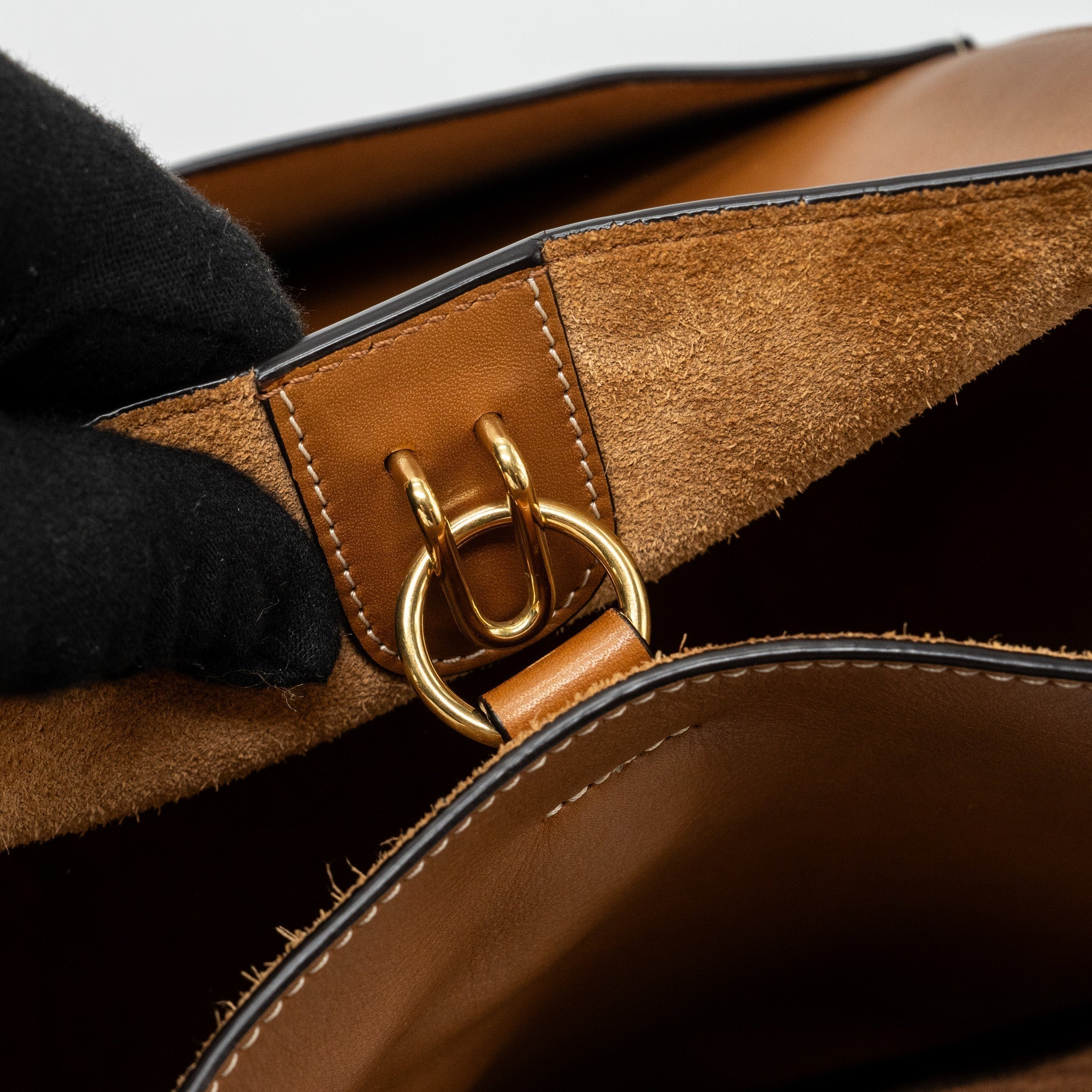 celine-sangle-bucket-bag-leather-brown-ghw
