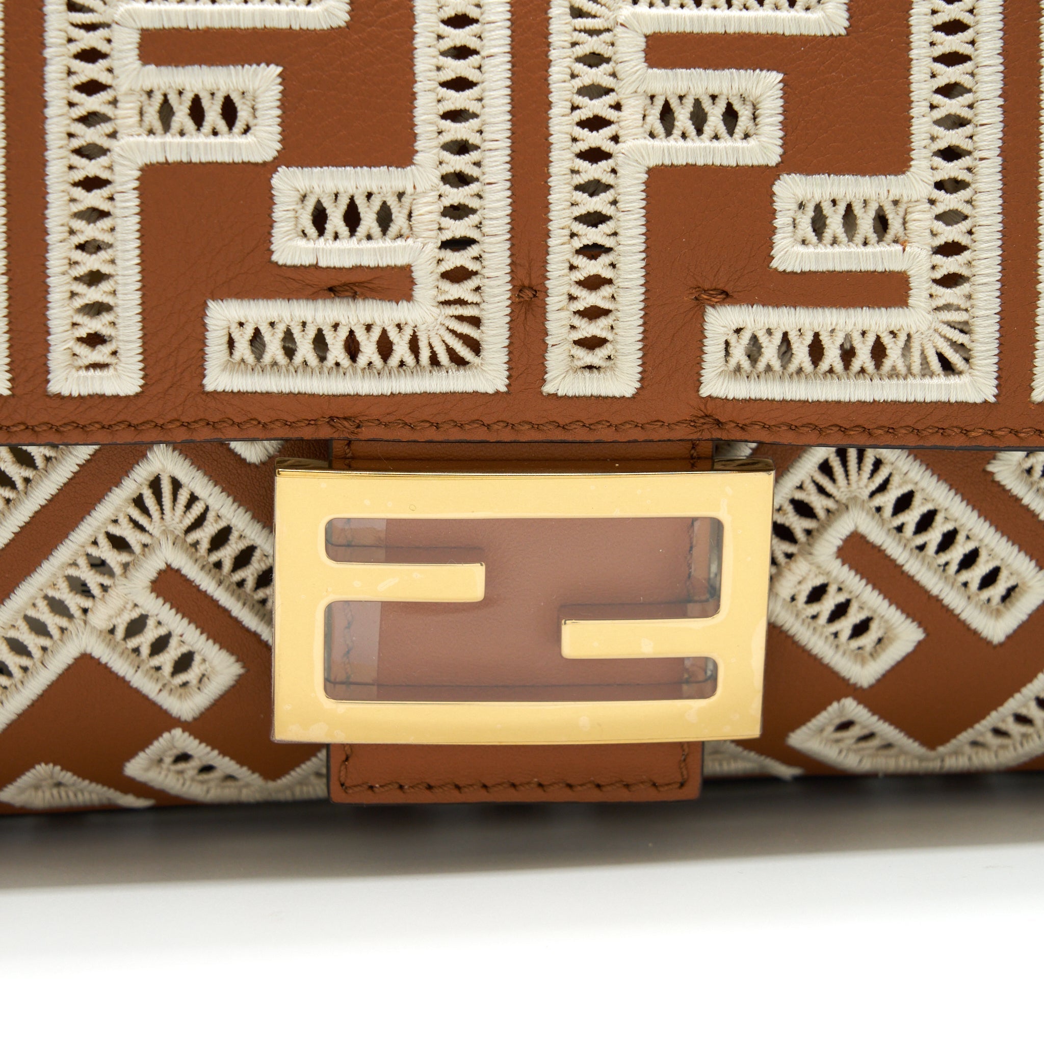 fendi-baguette-calfskin-brown-and-white-ghw