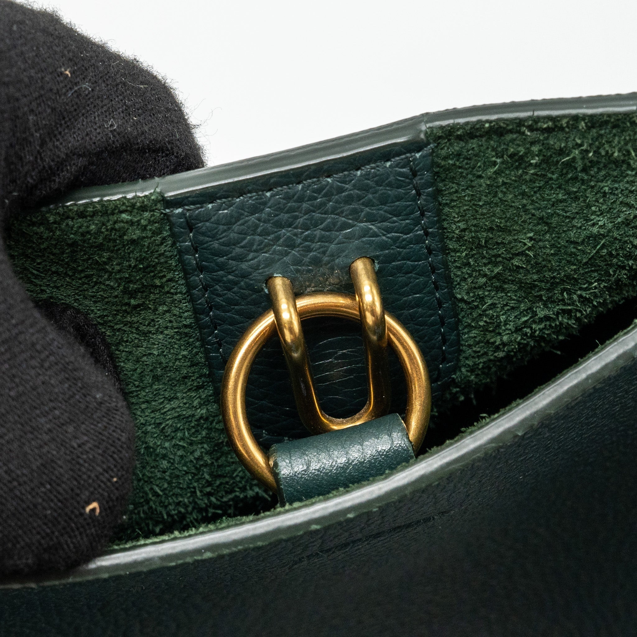 celine-sangle-bucket-bag-calfskin-dark-green-ghw-2