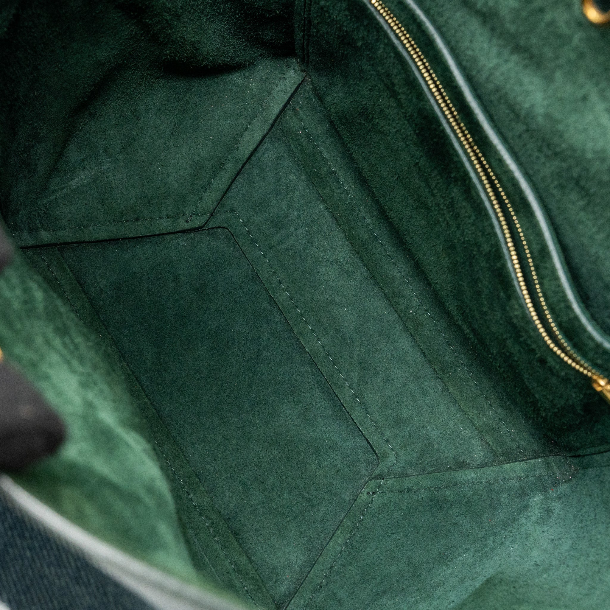 celine-sangle-bucket-bag-calfskin-dark-green-ghw-2