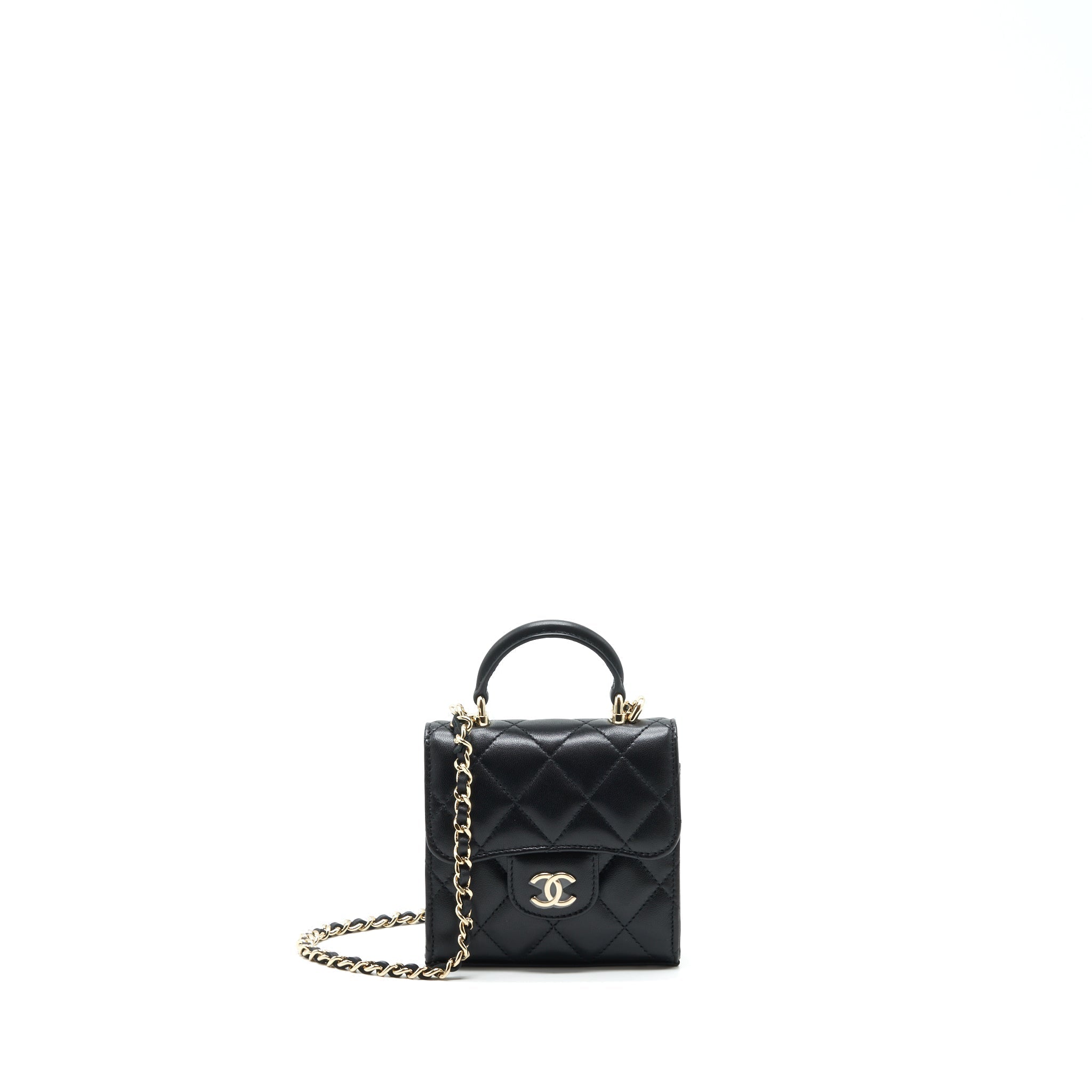 chanel-22p-top-handle-mini-flap-bag-with-chain-lambskin-black-lghw-1