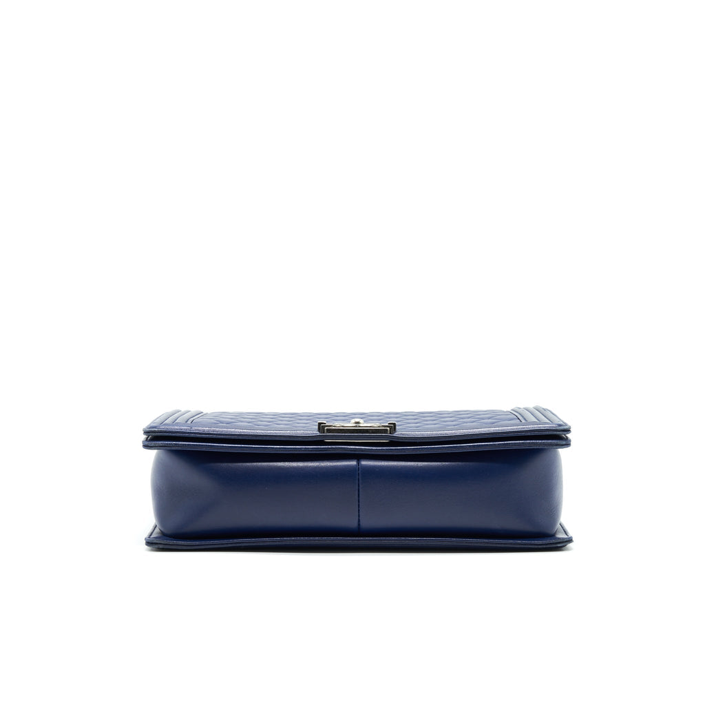 chanel-large-le-boy-calf-skin-navy-shw
