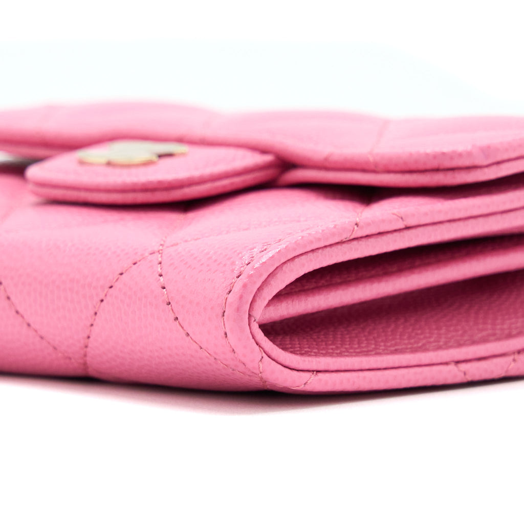 chanel-mini-flap-card-holder-caviar-pink-lghw