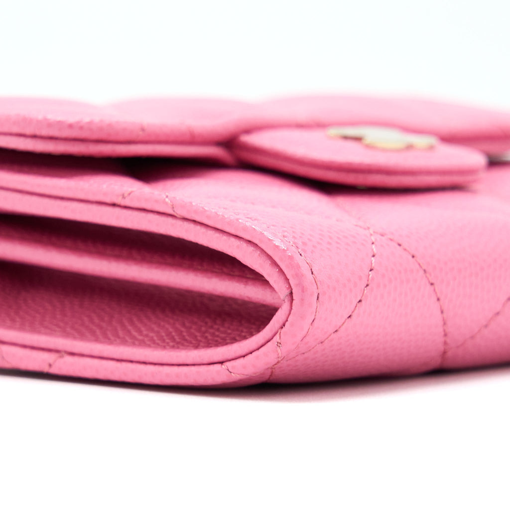 chanel-mini-flap-card-holder-caviar-pink-lghw