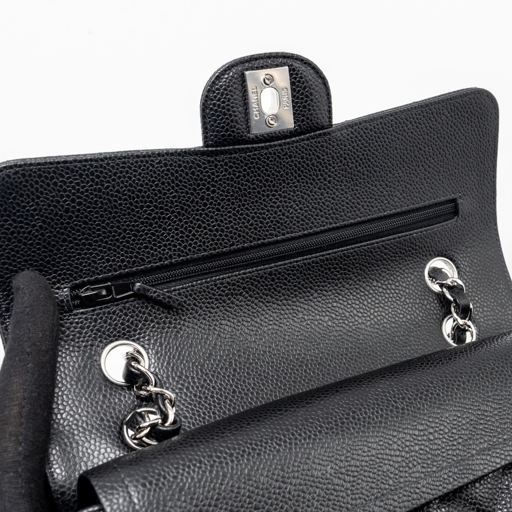 chanel-small-classic-double-flap-bag-caviar-black-shwmicrochip-1