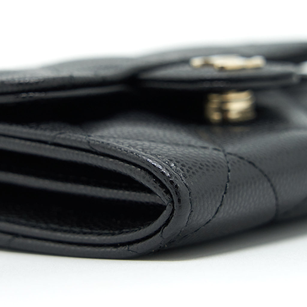 chanel-22p-card-holder-with-chains-caviar-black-lghw