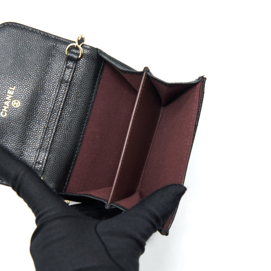 chanel-22p-card-holder-with-chains-caviar-black-lghw