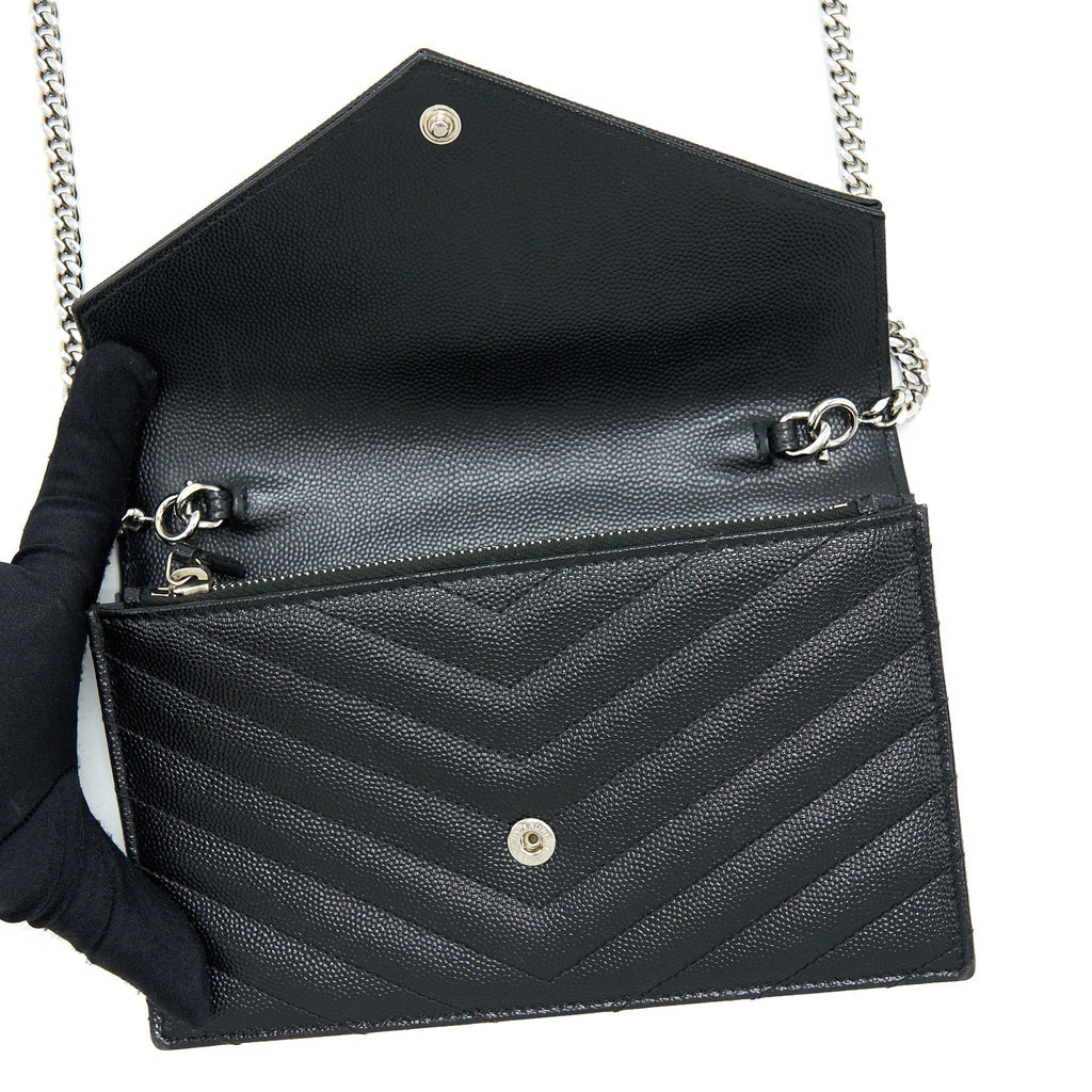 saint-laurent-ysl-envelop-chain-wallet-caviar-black-shw