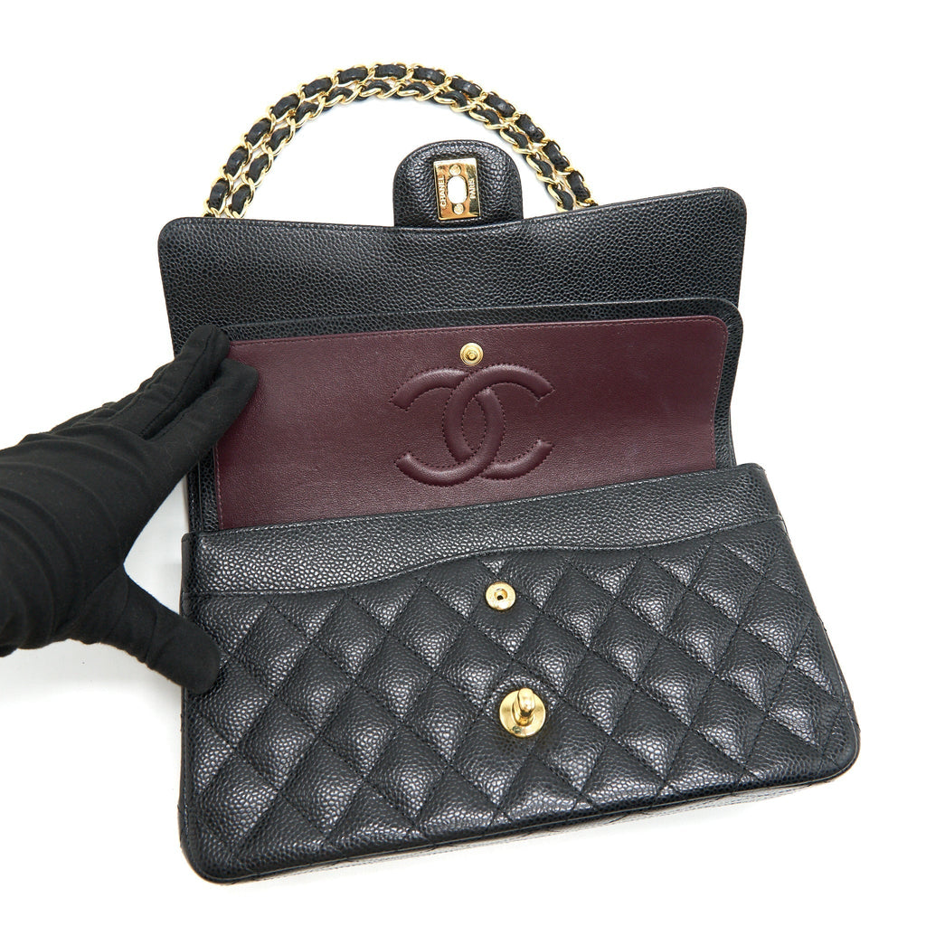 chanel-medium-classic-double-flap-bag-caviar-black-ghw-serial-26