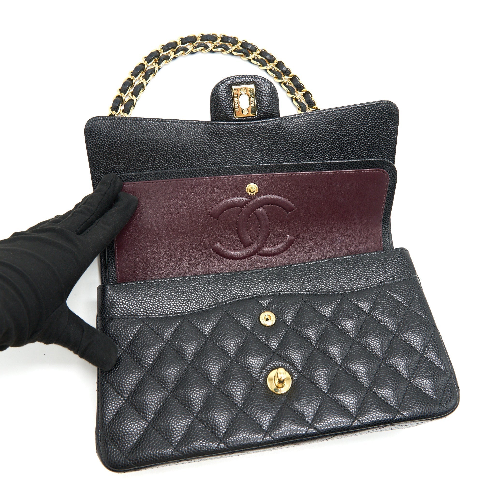 chanel-medium-classic-double-flap-bag-caviar-black-ghw-serial-26