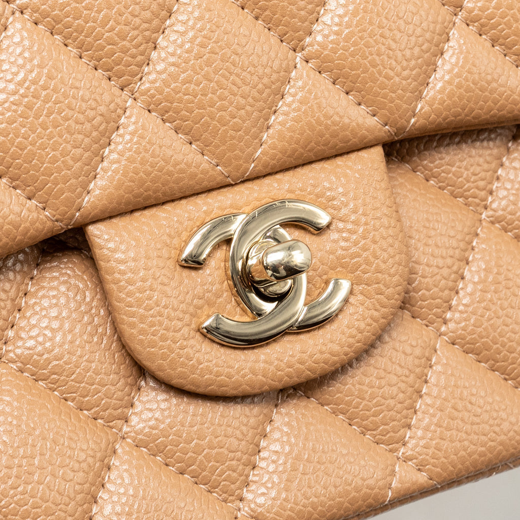 chanel-medium-classic-double-flap-bag-caviar-dark-beige-lghw
