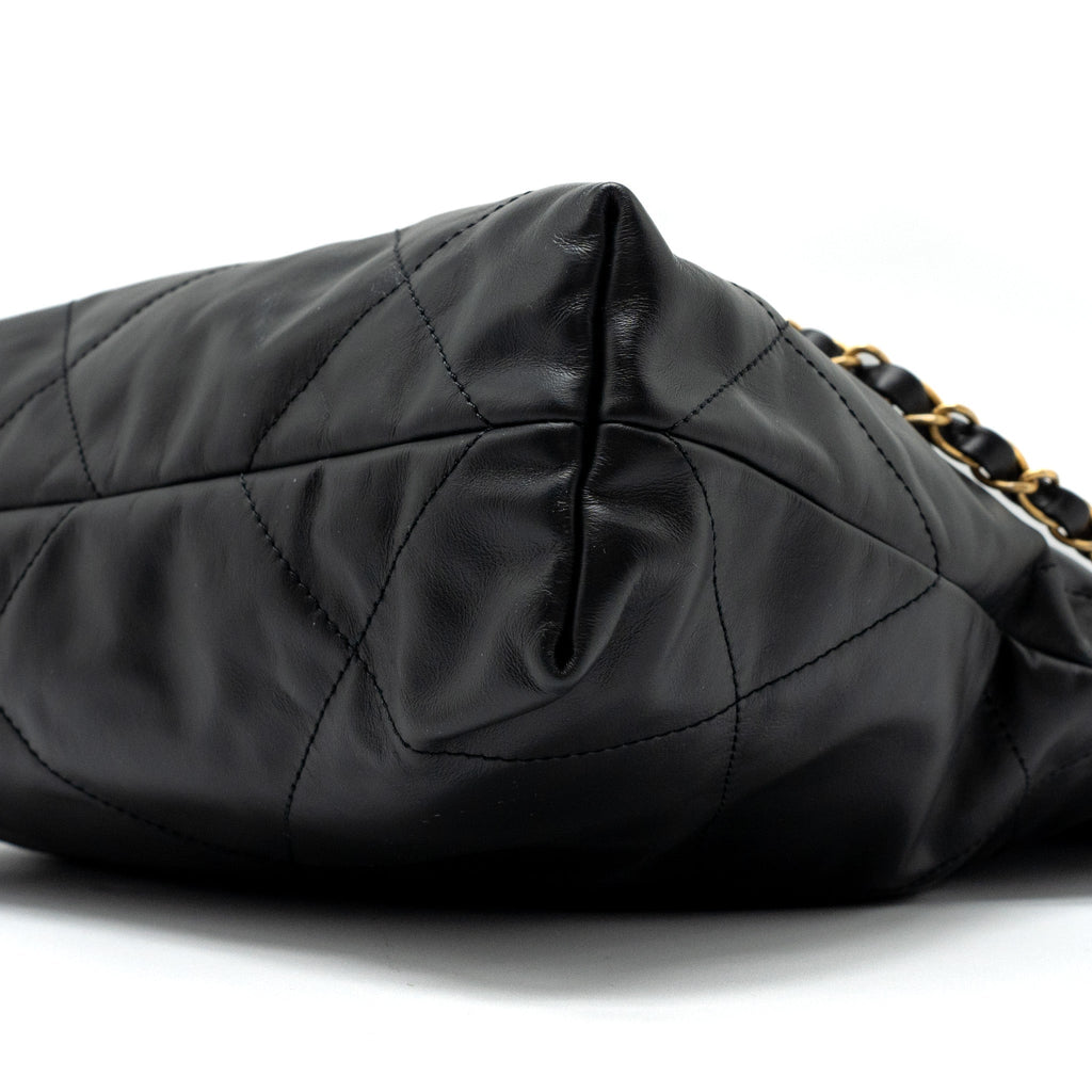 chanel-small-22-bag-white-letter-calfskin-black-brushed-ghw-microchip
