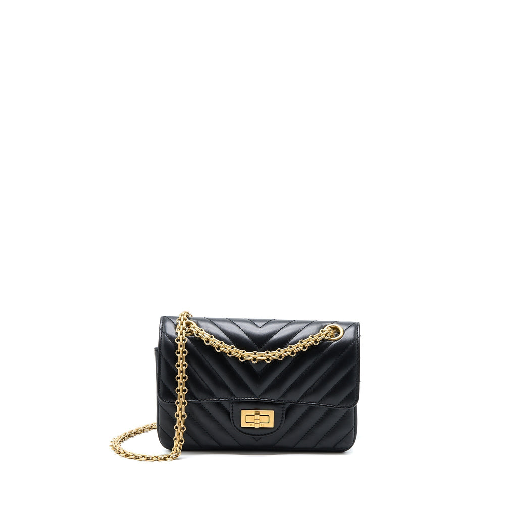 chanel-2-55-mini-chevron-flap-bag-lambskin-black-ghw