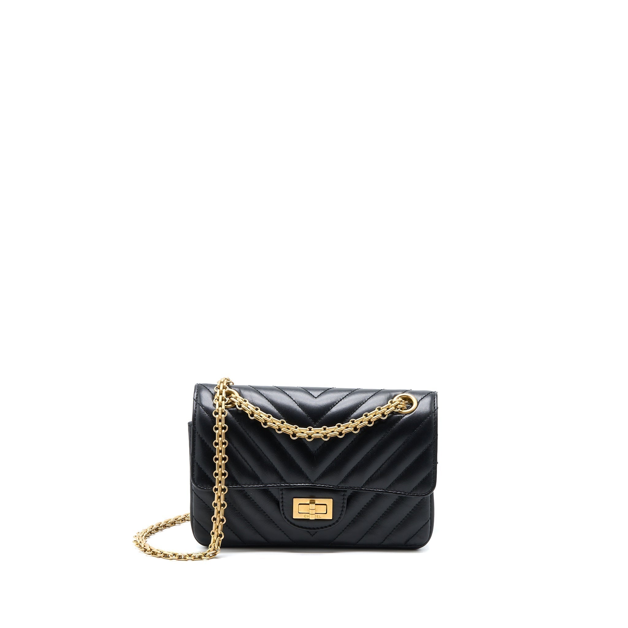 chanel-2-55-mini-chevron-flap-bag-lambskin-black-ghw