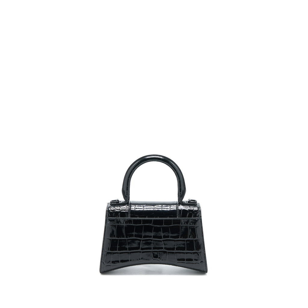 balenciaga-hourglass-xs-croc-embossed-leather-black-with-black-hardware