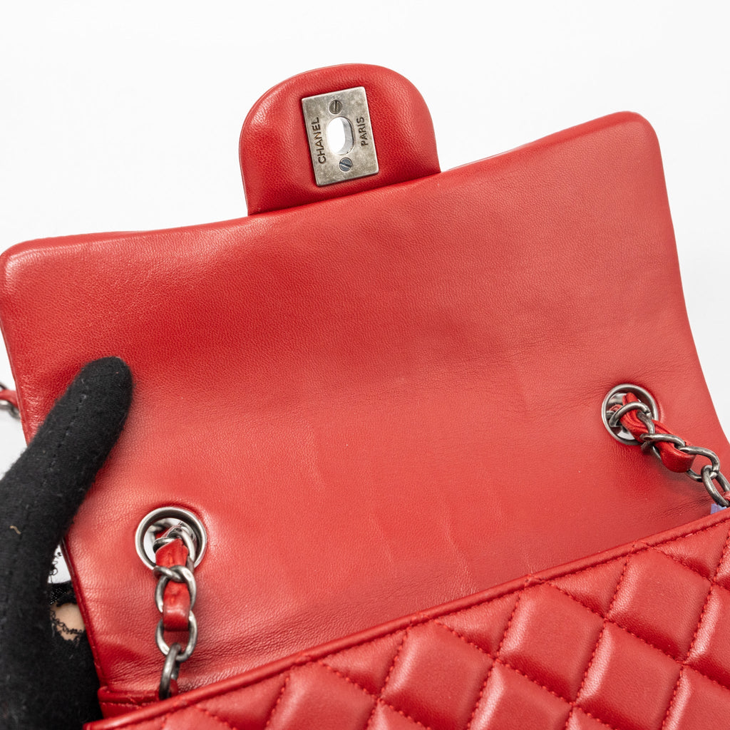 chanel-classic-mini-rectangular-flap-bag-lambskin-red-ruthenium-hardware