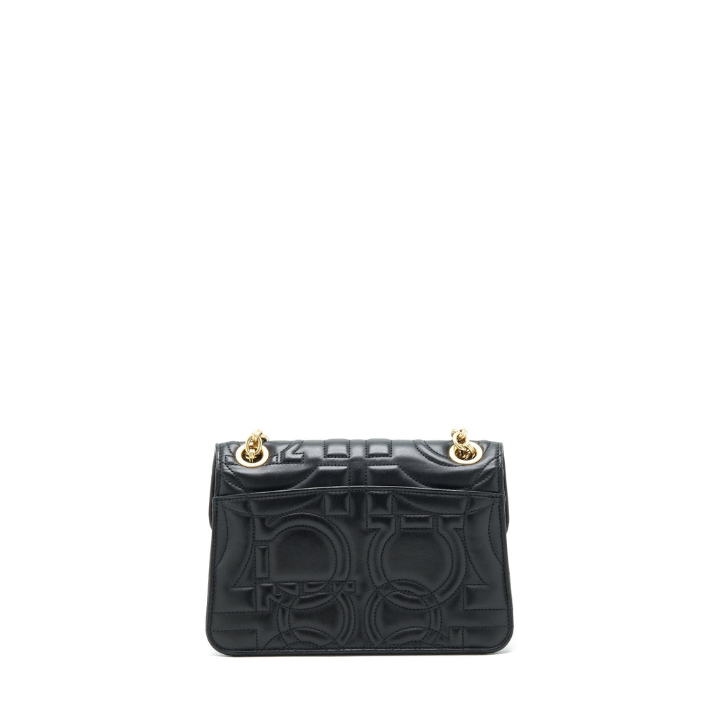 ferragamo-quilted-gancini-flap-bag-calfskin-black-ghw