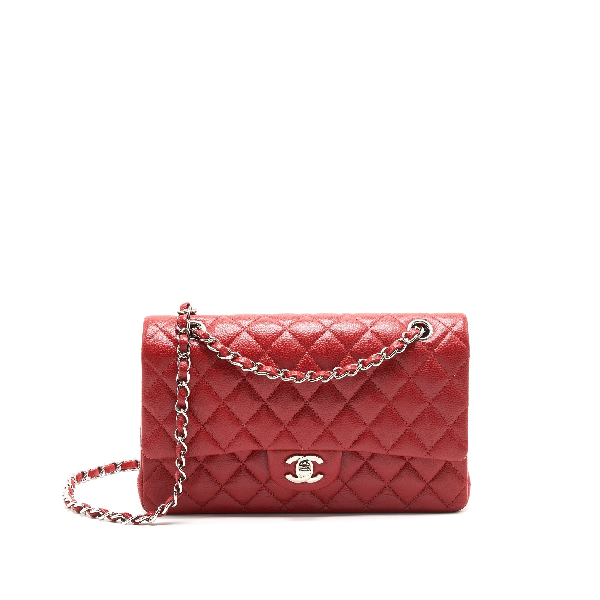 chanel-medium-classic-double-flap-caviar-red-with-shw