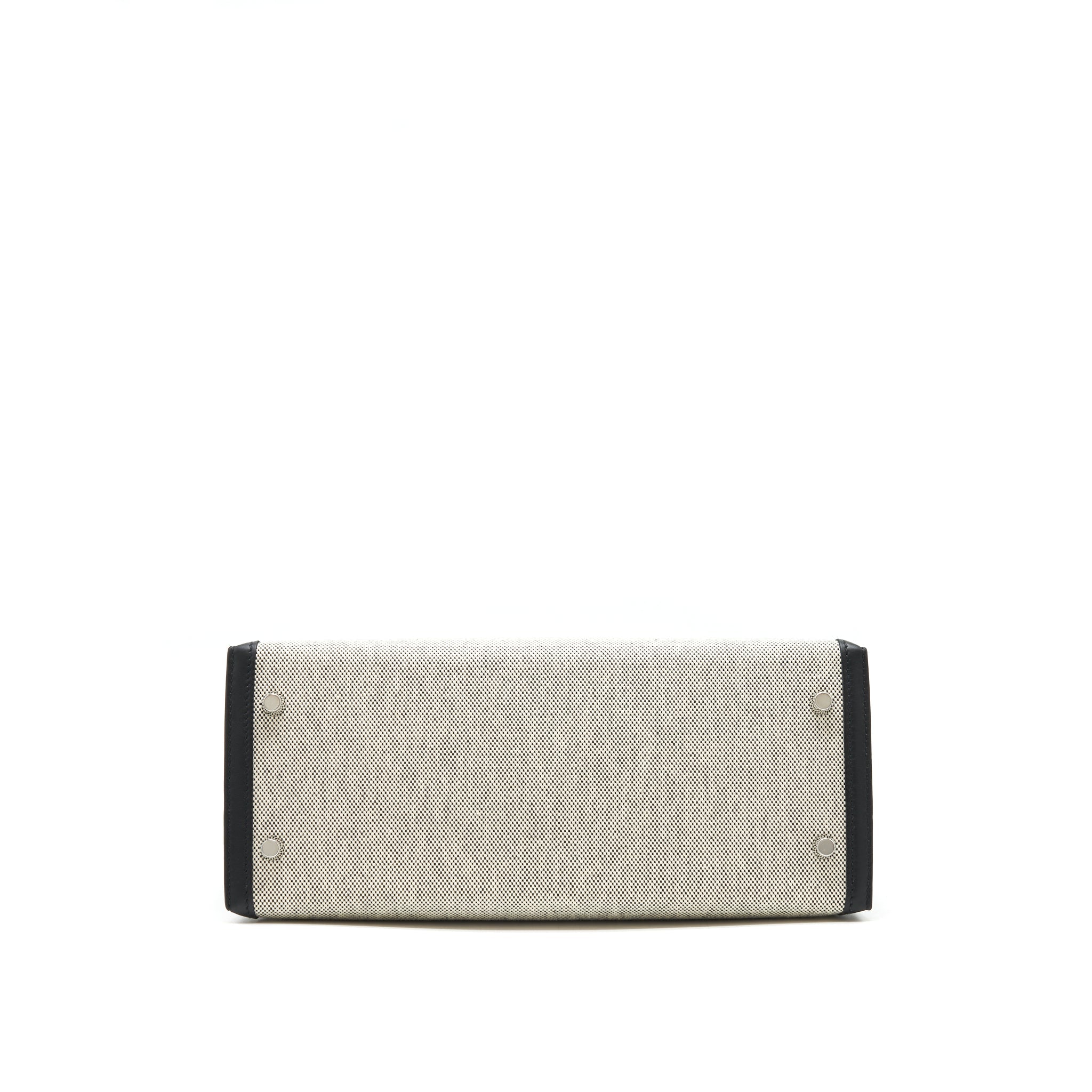 hermes-kelly-28-toile-h-black-beige-shw