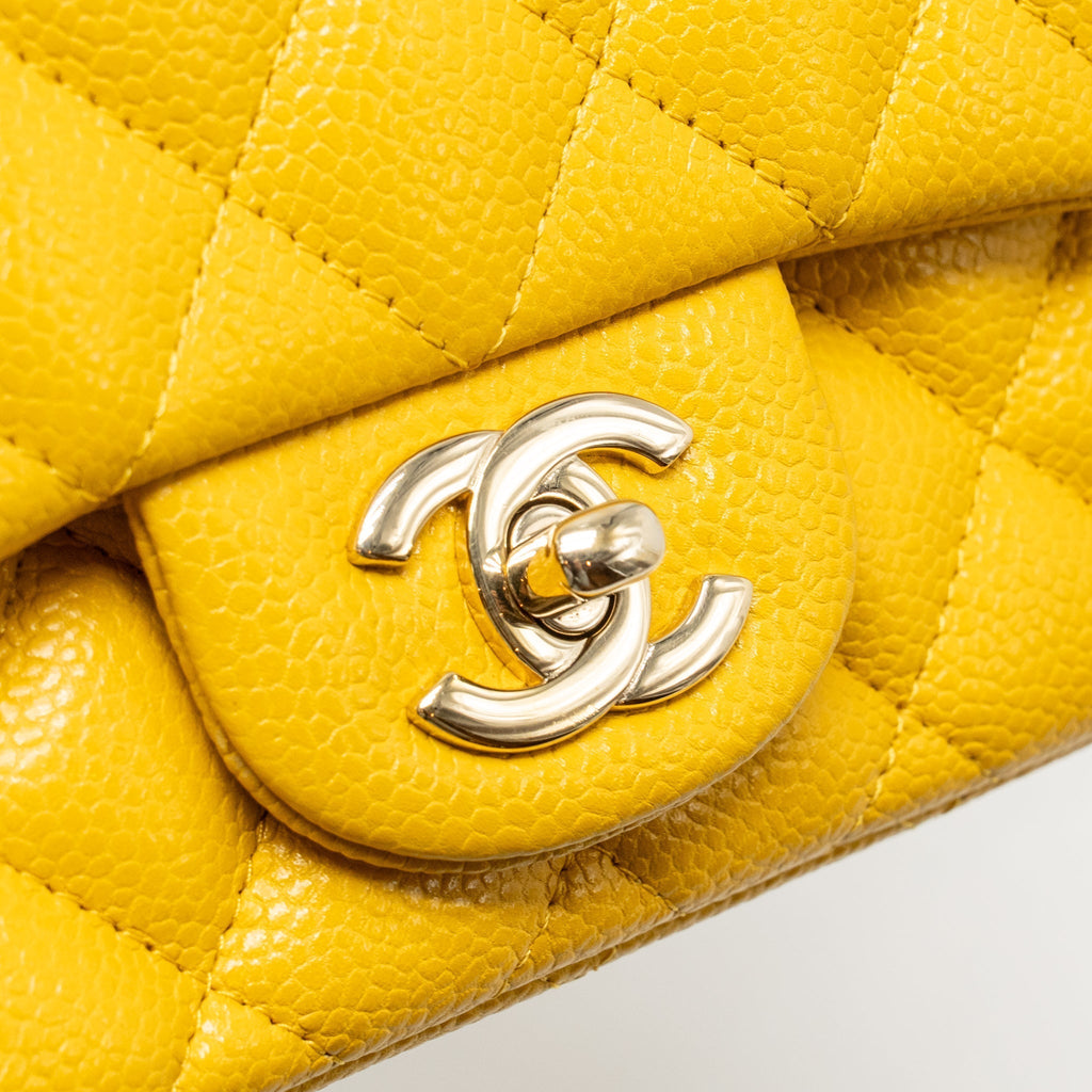 chanel-classic-mini-square-flap-bag-caviar-yellow-lghw
