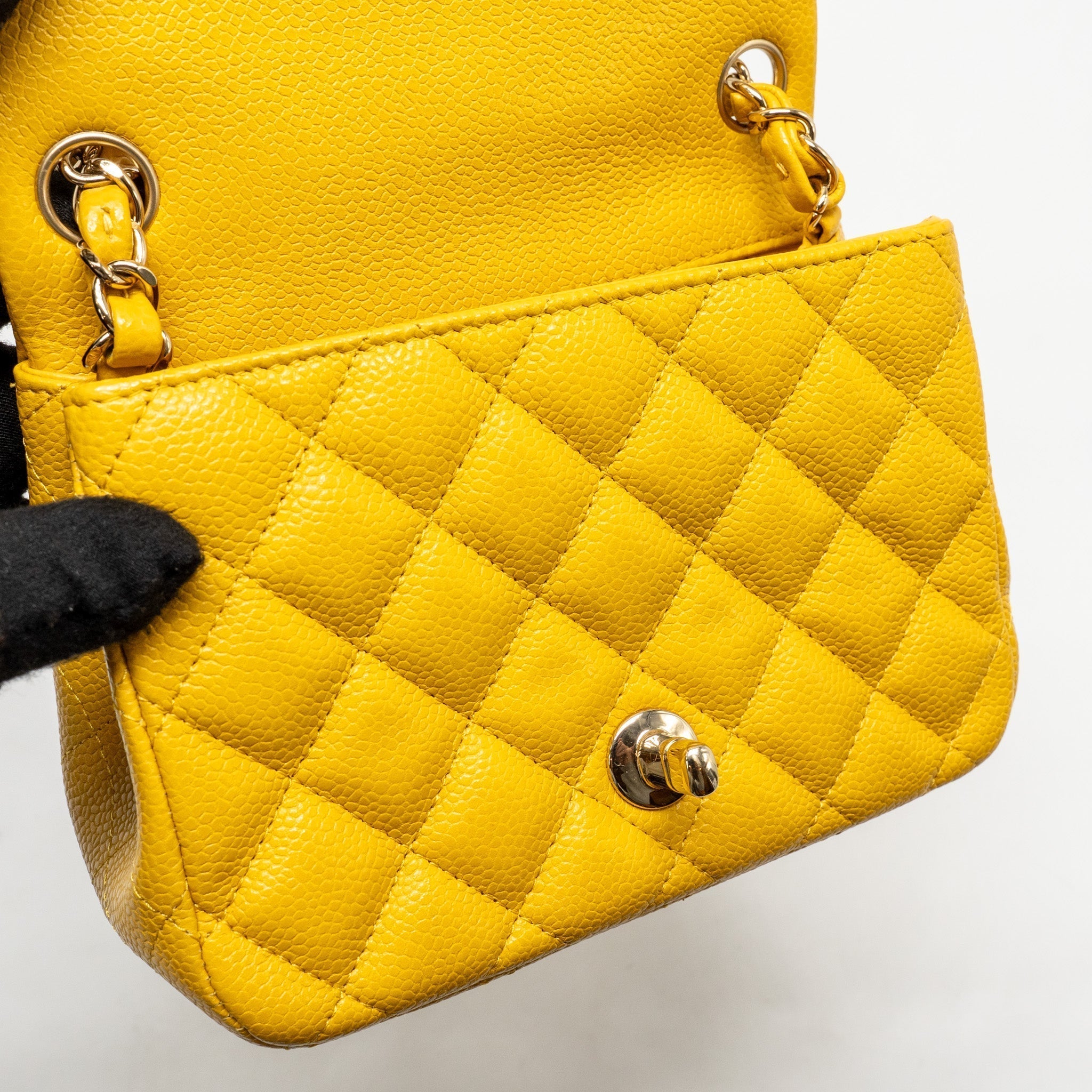 chanel-classic-mini-square-flap-bag-caviar-yellow-lghw