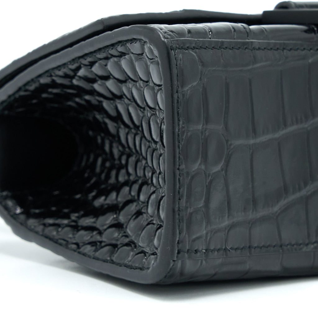 balenciaga-hourglass-xs-croc-embossed-leather-black-with-black-hardware